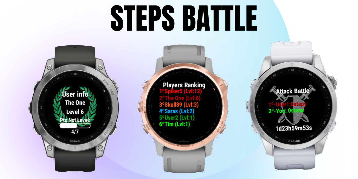 Steps Battle on Garmin watches